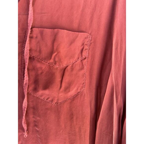 Johnny Was Pete & Greta Long Sleeve Capras Blouse Shirt Tunic Sz Small Burgundy - Picture 8 of 12